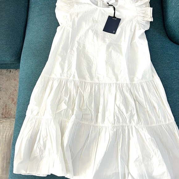 Tuckernuck Pomander Place Corrine Flutter Sleeve Dress - White -xl - Picture 5 of 6